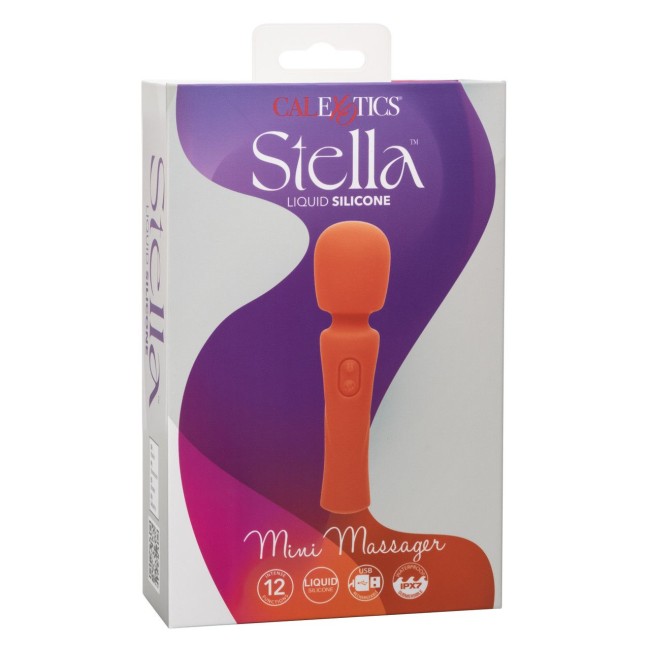 Оранжевый вибромассажер Stella Liquid Silicone Mini Massager - 14,5 см. Оранжевый вибромассажер Stella Liquid Silicone Mini Massager - 14,5 см.
