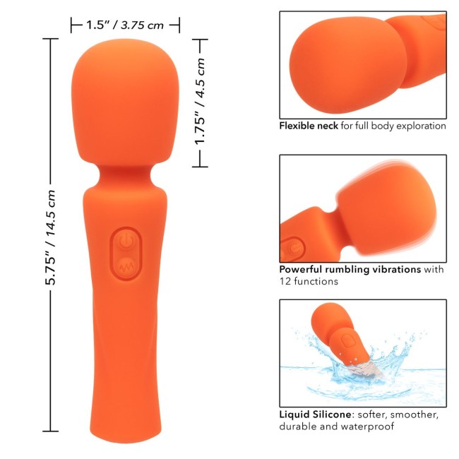 Оранжевый вибромассажер Stella Liquid Silicone Mini Massager - 14,5 см. Оранжевый вибромассажер Stella Liquid Silicone Mini Massager - 14,5 см.