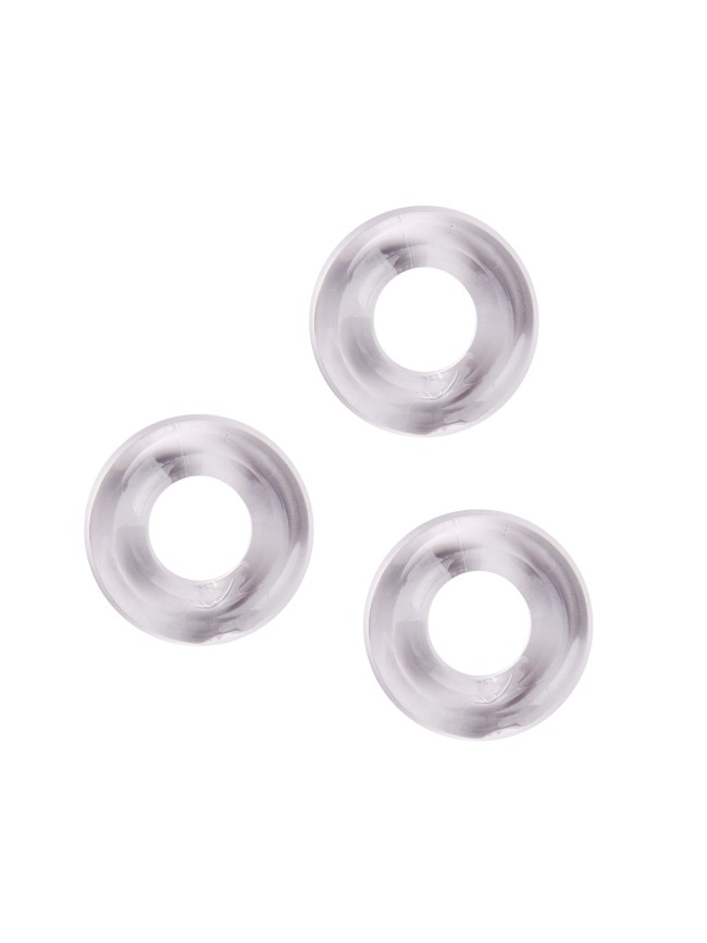 Набор из 3 гладких прозрачных эрекционных колец Набор из 3 гладких прозрачных эрекционных колец