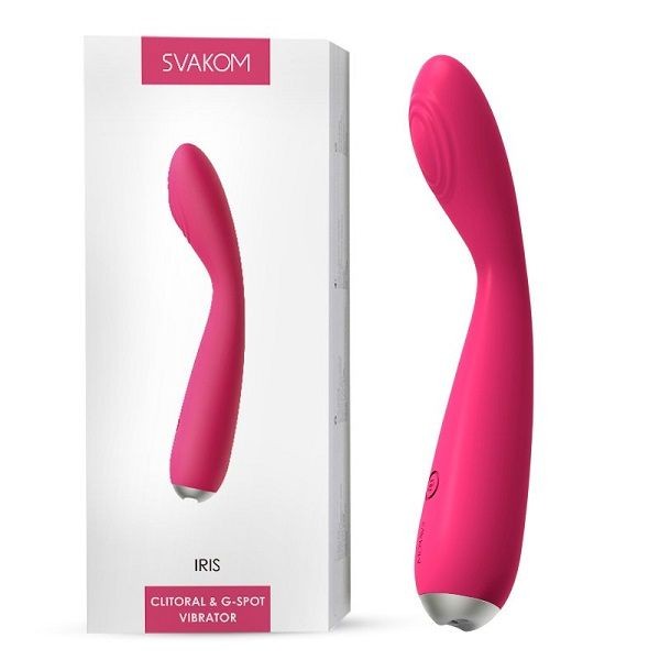 Ярко-розовый G-стимулятор IRIS Clitoral G-spot Vibrator - 18 см. Ярко-розовый G-стимулятор IRIS Clitoral G-spot Vibrator - 18 см.