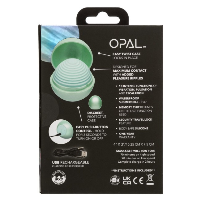 Зеленый вибромассажер Opal Ripple Massager Зеленый вибромассажер Opal Ripple Massager