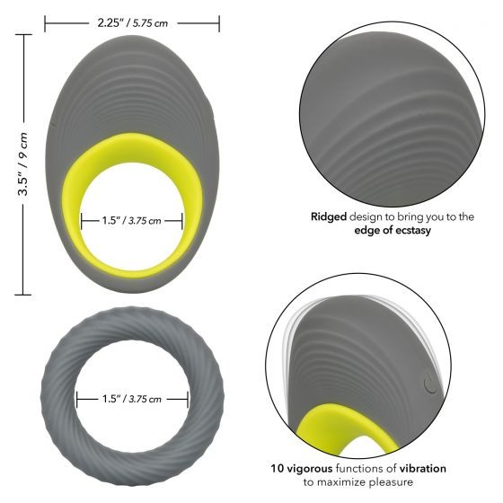 Набор из двух серых эрекционных колец Link Up Edge Набор из двух серых эрекционных колец Link Up Edge