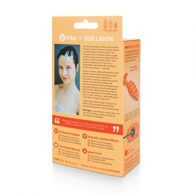 Оранжевый спиральный анальный виброплаг Swirl - 13,5 см. Оранжевый спиральный анальный виброплаг Swirl - 13,5 см.