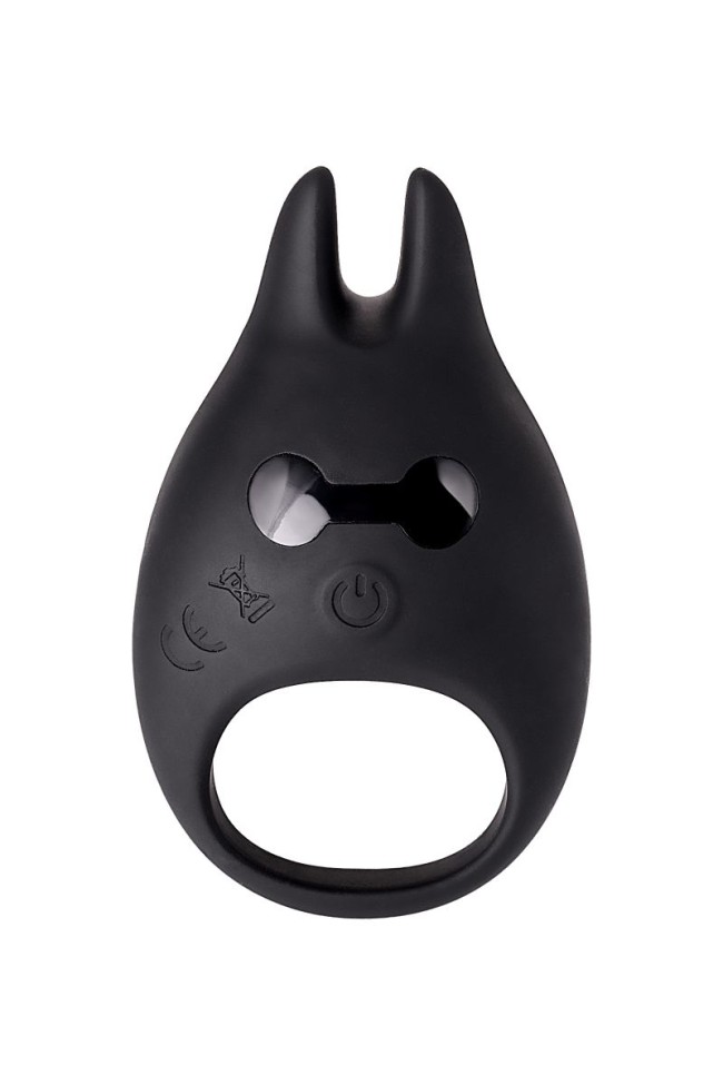 Чёрное эрекционное виброкольцо Erotist из силикона Чёрное эрекционное виброкольцо Erotist из силикона
