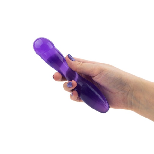 Фиолетовый двусторонний стимулятор «Хитрец» - 17,5 см. Фиолетовый двусторонний стимулятор «Хитрец» - 17,5 см.