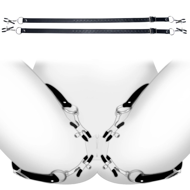 Ремни с зажимами для половых губ Spread Labia Spreader Straps with Clamps Ремни с зажимами для половых губ Spread Labia Spreader Straps with Clamps