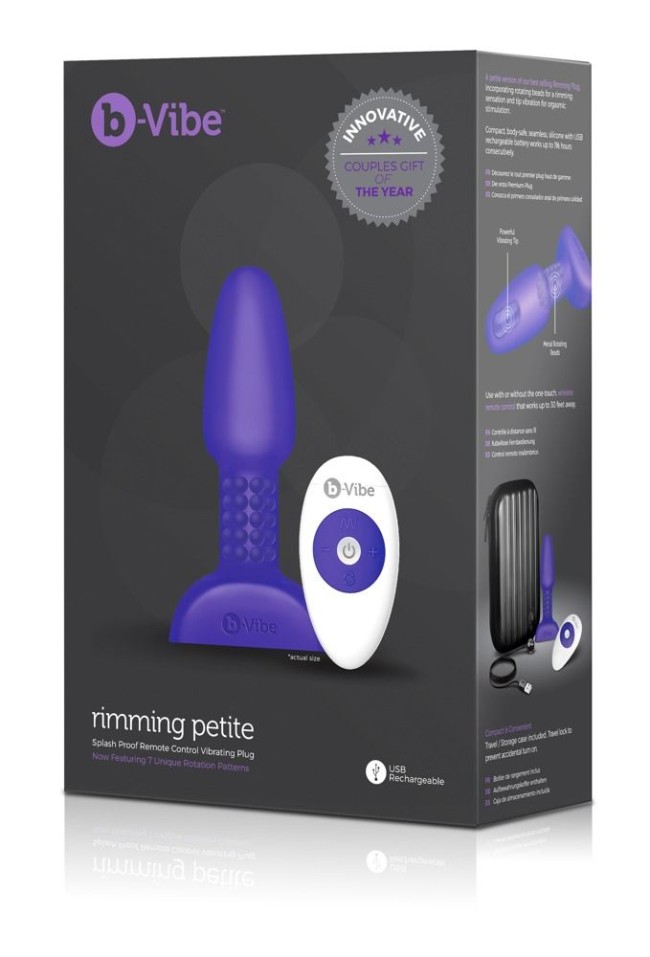 Фиолетовая анальная пробка с римминг-эффектом RIMMING PETITE - 12,4 см. Фиолетовая анальная пробка с римминг-эффектом RIMMING PETITE - 12,4 см.