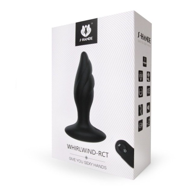Черный анальный вибромассажер Whirlwind-RCT - 14,4 см. Черный анальный вибромассажер Whirlwind-RCT - 14,4 см.