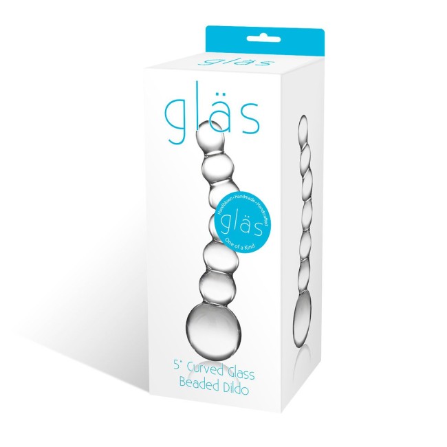 Изогнутный прозрачный стимулятор Beaded Dildo - 13 см. Изогнутный прозрачный стимулятор Beaded Dildo - 13 см.