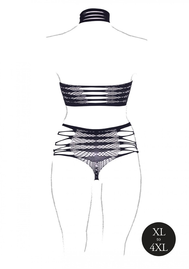 Пикантный комплект Carpo из трусиков и топа с высоким воротом Пикантный комплект Carpo из трусиков и топа с высоким воротом