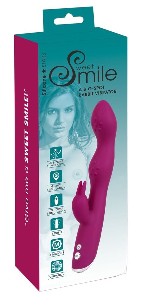 Фиолетовый вибратор A G-Spot Rabbit Vibrator для стимуляции зон G и A - 23,6 см. Фиолетовый вибратор A G-Spot Rabbit Vibrator для стимуляции зон G и A - 23,6 см.
