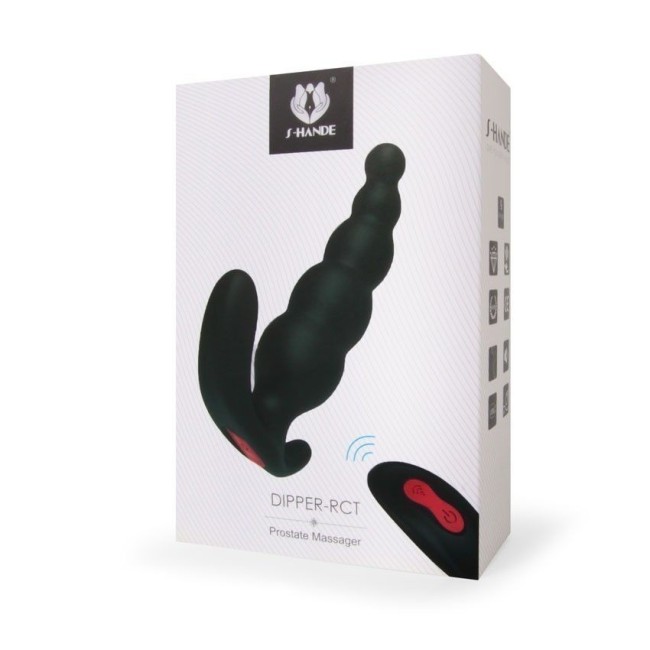 Черный анальный вибромассажер Dipper-RCT - 14,8 см. Черный анальный вибромассажер Dipper-RCT - 14,8 см.