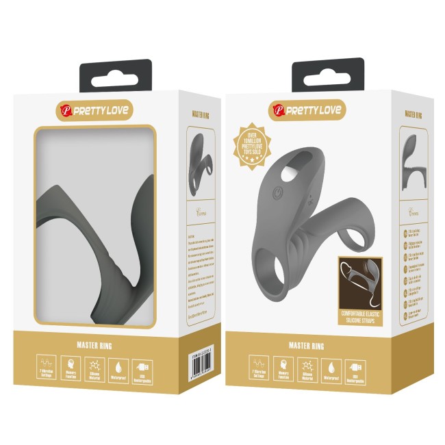 Серая насадка для пениса с вибростимуляцией Серая насадка для пениса с вибростимуляцией