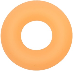 Оранжевое люминесцентное эрекционное кольцо Glow-In-The-Dark Liquid Silicone Prolong Medium Ring